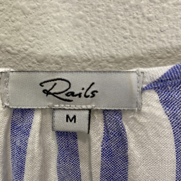 Rails Charlotte grenadines stripes tie print dress beachy boho - Picture 6 of 13